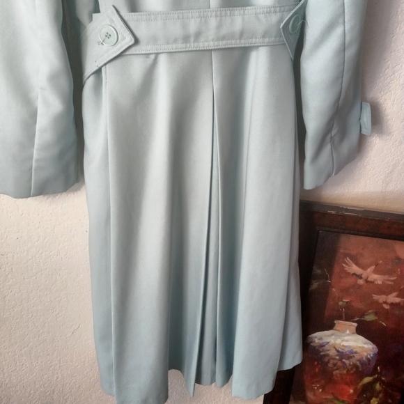 Vintage Sky Blue Trench Coat - Picture 4 of 8